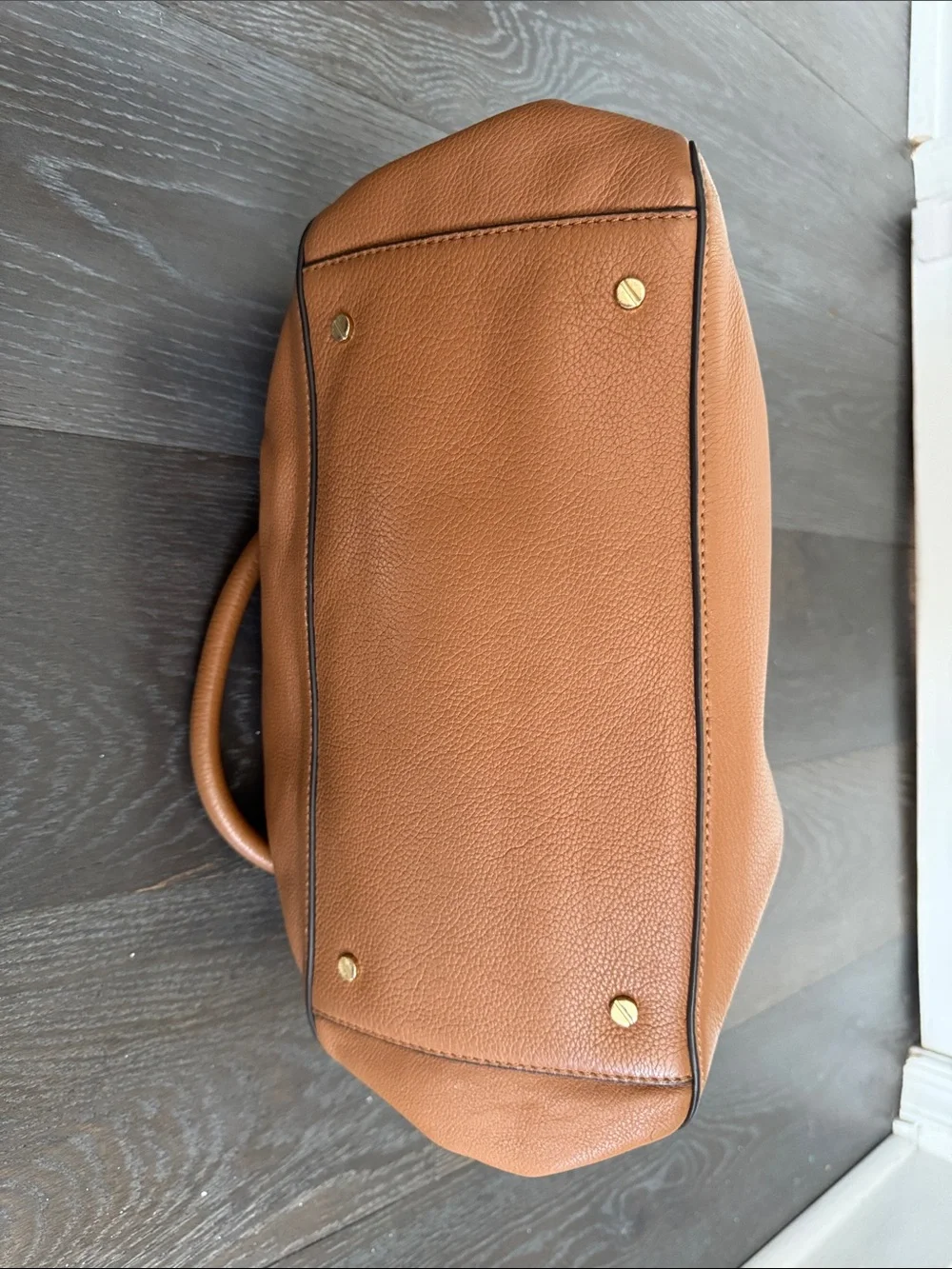 Tory Burch Brown Leather Tote with Tassel